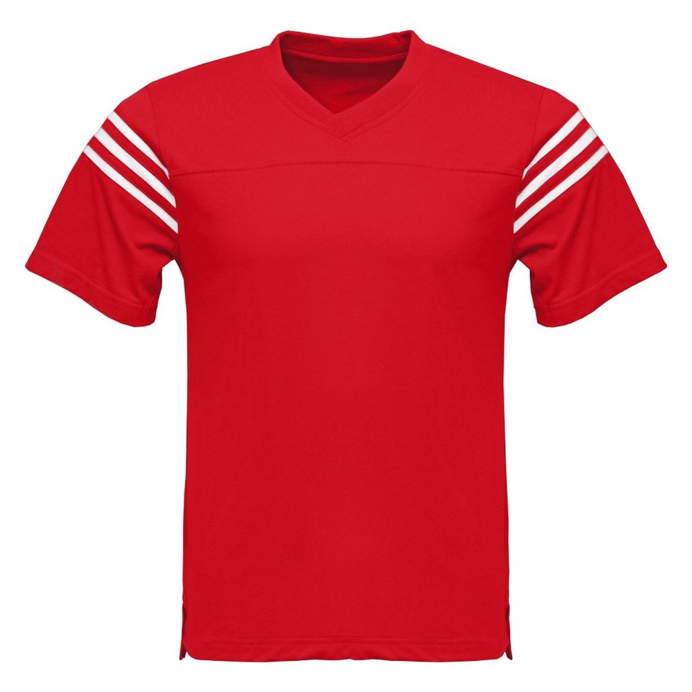 BAW S40 Adult University Spirit Jersey V-neck Shirt **NEW** Red Size 4XL